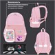 Рюкзак BRAUBERG PASTEL с термонашивками в комплекте, "Anime kitten", персиковый, 40х29х14 см, 272065 272065