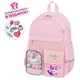 Рюкзак BRAUBERG PASTEL с термонашивками в комплекте, "Anime kitten", персиковый, 40х29х14 см, 272065 272065