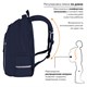 Рюкзак BRAUBERG INTENT, 2 отделения, 4 кармана, "Navy blue", 39х27х14 см, 273113 273113