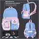 Рюкзак BRAUBERG PASTEL с термонашивками в комплекте, "Friendly bunnies", голубой, 40х29х14 см, 271423 271423