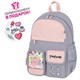 Рюкзак BRAUBERG PASTEL с термонашивками в комплекте, "Sweet paws", серый, 40х29х14 см, 272064 272064
