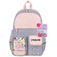 Рюкзак BRAUBERG PASTEL с термонашивками в комплекте, "Sweet paws", серый, 40х29х14 см, 272064 272064