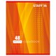 Тетрадь 48л. STAFF, Эконом, офсет №2, 60 г/м2, клетка, обложка мелованный картон, "Один цвет" (5 ви 402781