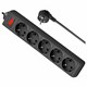 Сетевой фильтр DEFENDER ES, 5 розеток, 1,8 м, черный, 99484 514037