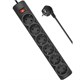 Сетевой фильтр DEFENDER DFS 155, 6 розеток, 5 м, черный, 99496 513815