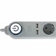 Сетевой фильтр SONNEN DX04, 4 розетки, 2 USB-порта, с заземлением, 10 А, 1,5 м, графит, 513493 513493