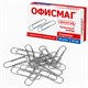 Скрепки большие 50 мм, ОФИСМАГ, оцинкованные, гофрированные, 50 шт., в картонной коробке, 223090 223090