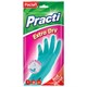 Перчатки МНОГОРАЗОВЫЕ резиновые PACLAN "Extra Dry", хлопчатобумажное напыление, 100% флок, размер L (большой) синие, вес 54 г, 7350, 407350 607083