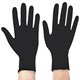 Перчатки нитриловые смотровые SFM Supersoft N136, 100 пар (200 шт.), размер S (малый), черные 631514