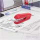 степлeр №10 BRAUBERG "SX-19", до 12 листов, с антистеплeром, красный, 228589 228589