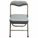 Стул складной для дома и офиса РС04К комфорт, бежевый перламутровый каркас, рогожка бежевая 533058