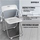 Стулья складные BRABIX "Golf Lite CF-017", КОМПЛЕКТ 4 шт., серебристый каркас, пластик, белый, 533035 533035
