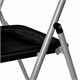 Стулья складные BRABIX "Golf Lite CF-017", КОМПЛЕКТ 4 шт., серебристый каркас, пластик, чёрный, 533034 533034