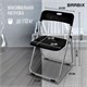 Стулья складные BRABIX "Golf Lite CF-017", КОМПЛЕКТ 4 шт., серебристый каркас, пластик, чёрный, 533034 533034
