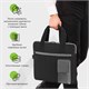 Сумка для документов STAFF DELEGATE на молнии, два кармана, полиэстер, черная/серая, 30х34х2 см, 272619 272619