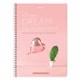 Тетрадь А4, 80 л., BRAUBERG, гребень, клетка, обложка картон, "Dream", 404049 404049