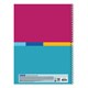 Тетрадь А4, 80 л., BRAUBERG, гребень, клетка, обложка твердая, "Color", 404055 404055