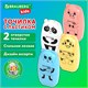 Точилка с ластиком 2 в 1 BRAUBERG KIDS "Зверушки", 2 отверстия, дизайн ассорти, 271989 271989
