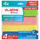 Салфетка из МИКРОФИБРЫ универсальная 40х40 см, КОМПЛЕКТ 4 шт., MULTI PRO COLOUR, 280 г/м2, LAIMA, 607793 607793