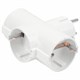 Сетевой разветвитель SONNEN U-030G, 3 розетки, с заземлением, 16 А, белый, 511441 511441