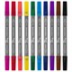 Фломастеры двусторонние BRAUBERG "PREMIUM" "DUAL-TIP", 10 шт., 10 цветов, два наконечника, картонная коробка с европодвесом, 151946 151946