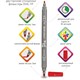 Фломастеры двусторонние BRAUBERG "PREMIUM" "DUAL-TIP", 10 шт., 10 цветов, два наконечника, картонная коробка с европодвесом, 151946 151946