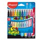 Фломастеры MAPED (Франция) "Color'Peps Jungle", 12 цветов, смываемые, вентилируемый колпачок, 845420 150760
