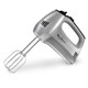 Миксер MOULINEX HM310E10, 300Вт, 5 скоростей, 2 венчика, 2 крюка для теста, серый, 8010001084 456475