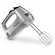 Миксер MOULINEX HM310E10, 300Вт, 5 скоростей, 2 венчика, 2 крюка для теста, серый, 8010001084 456475