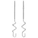Миксер MOULINEX HM310E10, 300Вт, 5 скоростей, 2 венчика, 2 крюка для теста, серый, 8010001084 456475