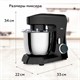 Миксер планетарный BQ (БИ-КЬЮ) MX342, 1600 Вт, 10 скоростей, 3 насадки, металлическая чаша 4,5 л, черный, 86195975 457503