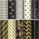 Бумага упаковочная подарочная мелованная "Golden pattern", 70x100 см, 10 дизайнов ассорти, ЗОЛОТАЯ СКАЗКА, 591912 591912