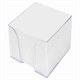 Блок для записей 9х9х9 см STAFF в подставке прозрачной, куб белый, белизна 90-92% 129201
