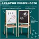 Доска-мольберт двусторонняя для мела и магнитно-маркерная 460х540 мм, черная/белая, РОССИЯ, ПИФАГОР, 236164 236164