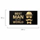 Конверт для денег "BEST MAN IN THE WORLD", Мужской стиль, 166х82 мм, фольга, ЗОЛОТАЯ СКАЗКА, 113759 113759