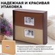 Фотоальбом BRAUBERG "Mirror" на 200 фото 10х15 см, под кожу, бумажные страницы, бокс, 391184 391184