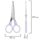 Ножницы BRAUBERG KIDS 130 мм, ручки лавандовые, закругленные лезвия с линейкой, 274061 274061