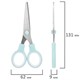 Ножницы BRAUBERG KIDS 130 мм, ручки мятные, закругленные лезвия с линейкой, 274062 274062