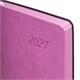 Ежедневник датированный 2027, А5, 138x213 мм, BRAUBERG "Stylish", под кожу, гибкий, розовый, 117974 117974