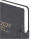 Ежедневник датированный 2027, А5, 138х213 мм, BRAUBERG "Trace", под кожу, ремешок, серый, 117982 117982