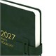 Ежедневник датированный 2027, А5, 138х213 мм, BRAUBERG "Trace", под кожу, ремешок, зеленый, 117999 117999