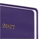 Ежедневник датированный 2027, А5, 138х213 мм, BRAUBERG "Elegant", под кожу, застежка, фиолетовый, 118015 118015