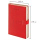 Ежедневник датированный 2027, А5, 143х218 мм, BRAUBERG "Journal", под кожу, ремешок, красный, 118050 118050