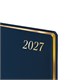 Ежедневник датированный 2027, БОЛЬШОЙ ФОРМАТ 210х297 мм, А4, BRAUBERG "Iguana", под кожу, синий, 118099 118099