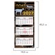Календарь квартальный 2027 г., 3 блока, 3 гребня, бегунок, офсет, BRAUBERG EXTRA MINI, "Goat 2027", 118379 118379