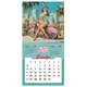 Календарь настенный перекидной 2027 г., BRAUBERG, 12 листов, 28,5х57 см, "Pin up", 118421 118421