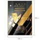 Календарь-ежедневник настольный перекидной на 2027 г., "GOLD", 320 л., блок офсет, 2 краски, BRAUBERG, 118504 118504