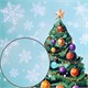 Наклейка для окон двусторонняя МНОГОРАЗОВАЯ, 30х38 см, с изображением ЕЛОЧКИ, глиттер, серебро, ЗОЛОТАЯ СКАЗКА, 592577 592577