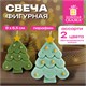 Фигурная свеча новогодняя в форме елочки 8 см, парафин, хлопковый фитиль, ассорти, ЗОЛОТАЯ СКАЗКА, 592789 592789